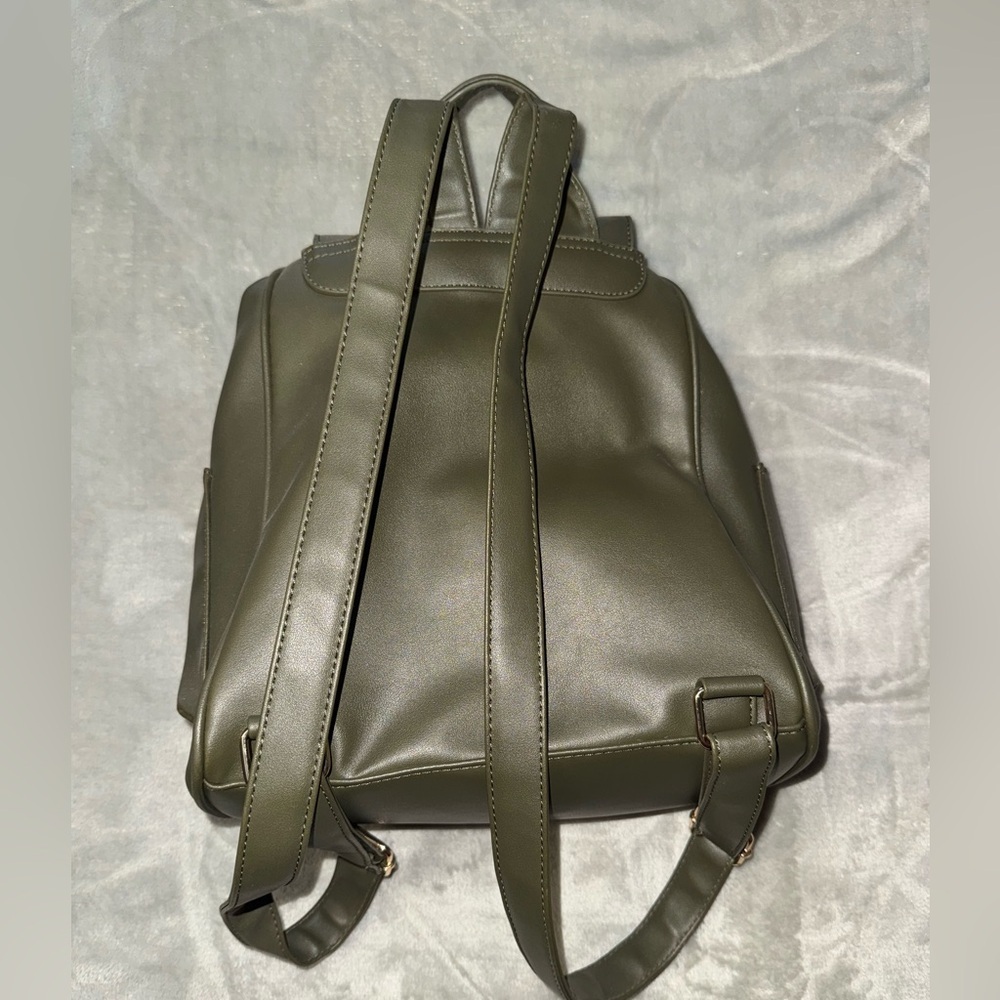 Olive Green Tassel Backpack - Picture 2 of 9